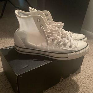 Converse white mesh high tops